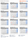 Kalender 2011 mit Ferien und Feiertagen Guinea