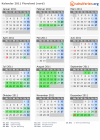 Kalender 2011 mit Ferien und Feiertagen Flevoland (nord)