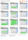 Kalender 2011 mit Ferien und Feiertagen Groningen