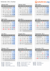Kalender 2011 mit Ferien und Feiertagen Italien