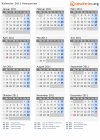 Kalender 2011 mit Ferien und Feiertagen Kampanien