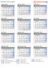 Kalender 2011 mit Ferien und Feiertagen Japan