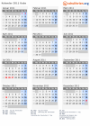 Kalender 2011 mit Ferien und Feiertagen Kuba