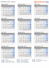 Kalender 2011 mit Ferien und Feiertagen Liberia