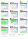 Kalender 2011 mit Ferien und Feiertagen Zentral