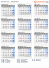 Kalender 2011 mit Ferien und Feiertagen Madagaskar