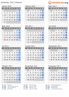 Kalender 2011 mit Ferien und Feiertagen Malawi