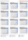 Kalender 2011 mit Ferien und Feiertagen Monaco