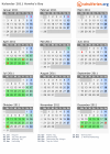 Kalender 2011 mit Ferien und Feiertagen Hawke's Bay