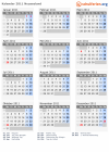 Kalender 2011 mit Ferien und Feiertagen Neuseeland