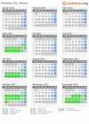 Kalender 2011 mit Ferien und Feiertagen Nelson