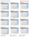 Kalender 2011 mit Ferien und Feiertagen Nicaragua