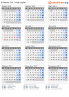 Kalender 2011 mit Ferien und Feiertagen Aust-Agder