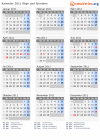 Kalender 2011 mit Ferien und Feiertagen Sogn und Fjordane