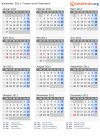 Kalender 2011 mit Ferien und Feiertagen Troms und Finnmark