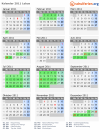 Kalender 2011 mit Ferien und Feiertagen Lebus