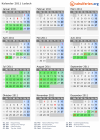 Kalender 2011 mit Ferien und Feiertagen Lodsch