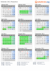 Kalender 2011 mit Ferien und Feiertagen Masowien