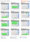 Kalender 2011 mit Ferien und Feiertagen Sachsen