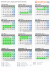 Kalender 2011 mit Ferien und Feiertagen Appenzell Innerrhoden