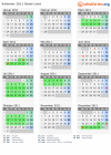 Kalender 2011 mit Ferien und Feiertagen Basel-Land
