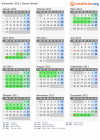 Kalender 2011 mit Ferien und Feiertagen Basel-Stadt