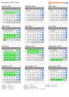 Kalender 2011 mit Ferien und Feiertagen Bern
