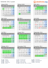 Kalender 2011 mit Ferien und Feiertagen Luzern