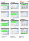 Kalender 2011 mit Ferien und Feiertagen Schwyz