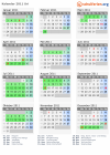 Kalender 2011 mit Ferien und Feiertagen Uri