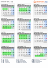 Kalender 2011 mit Ferien und Feiertagen Zug