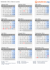 Kalender 2011 mit Ferien und Feiertagen Sierra Leone