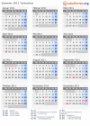 Kalender 2011 mit Ferien und Feiertagen Tschechien