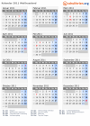 Kalender 2011 mit Ferien und Feiertagen Weißrussland