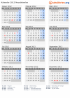 Kalender 2012 mit Ferien und Feiertagen Neusüdwales