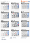 Kalender 2012 mit Ferien und Feiertagen Bahrain