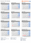 Kalender 2012 mit Ferien und Feiertagen Estland