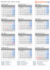 Kalender 2012 mit Ferien und Feiertagen Färöer Inseln