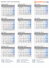 Kalender 2012 mit Ferien und Feiertagen Griechenland