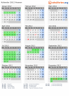 Kalender 2012 mit Ferien und Feiertagen Hessen