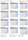 Kalender 2012 mit Ferien und Feiertagen Emilia-Romagna