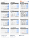Kalender 2012 mit Ferien und Feiertagen Südtirol