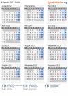 Kalender 2012 mit Ferien und Feiertagen Malta