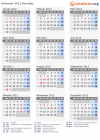 Kalender 2012 mit Ferien und Feiertagen Marokko