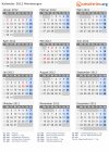 Kalender 2012 mit Ferien und Feiertagen Montenegro
