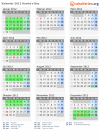 Kalender 2012 mit Ferien und Feiertagen Hawke's Bay