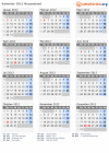 Kalender 2012 mit Ferien und Feiertagen Neuseeland