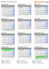 Kalender 2012 mit Ferien und Feiertagen Akershus