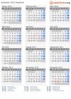 Kalender 2012 mit Ferien und Feiertagen Oppland