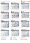 Kalender 2012 mit Ferien und Feiertagen Østfold